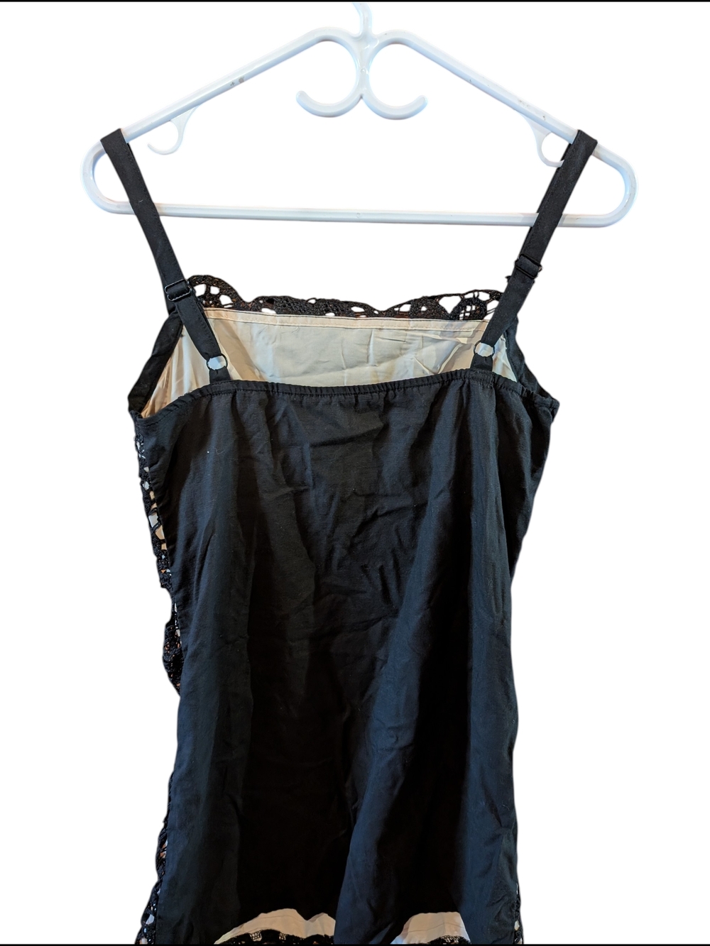 2/22$ SHEIN Black Dentelle Top Or Mini Dress - Picture 2 of 4